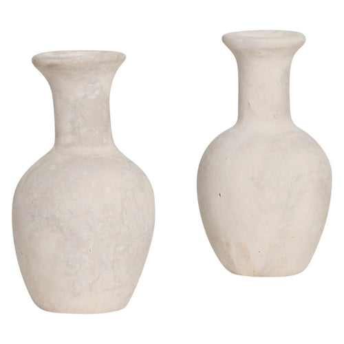 Raw materials vaas Chalk Malani - créme - 7x7x13 cm - vtwonen shop