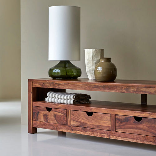 Tikamoon Massief palissander tv-meubel 200 cm - Donkerbruin - vtwonen shop