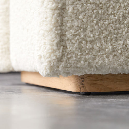 Tikamoon Fauteuil van massief eikenhout en stof - Wit