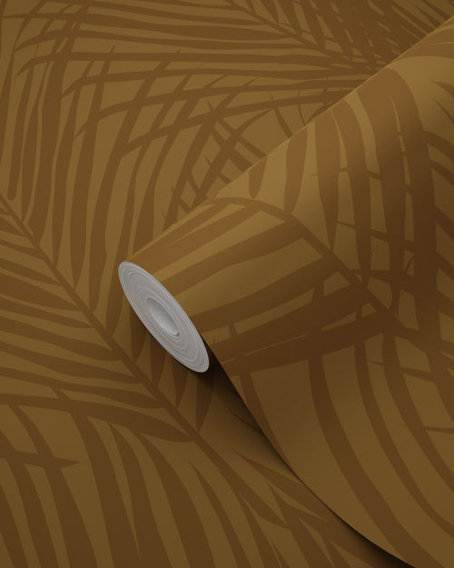 ESTAhome behang palmbladeren okergeel - 50 x 900 cm - 131218 - vtwonen shop