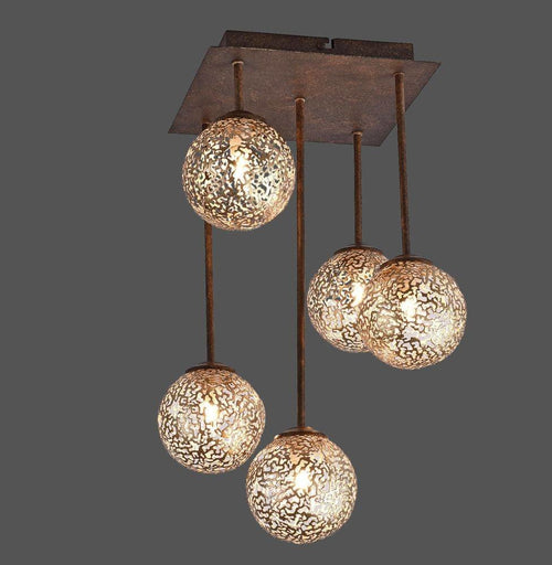 Paul Neuhaus plafondlamp Greta - 5 lichts - 27  x 47.1   cm - bruin - vtwonen shop