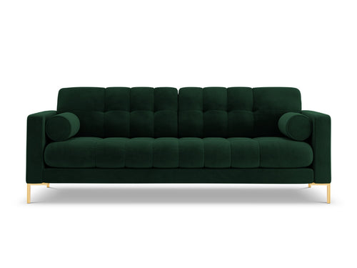 Cosmopolitan Design Bank Bali 4-zits, flueel, flessengroen - 96x217x75cm