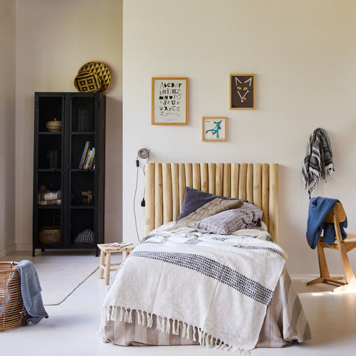 Tikamoon Hoofdbord voor kinderkamer van massief teakhout 120 cm - Naturel - vtwonen shop