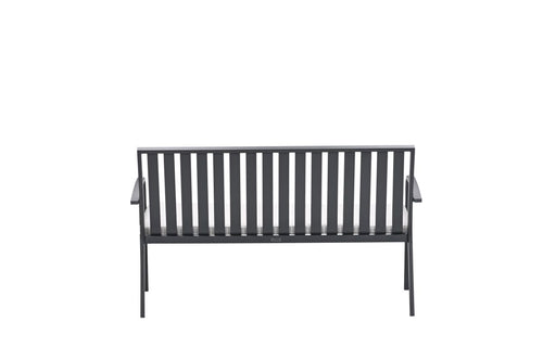 Bruno parkbank - aluminium - carbon black - valley sand - vtwonen shop