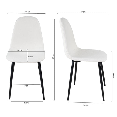 Kick eetkamerstoel Mees - Wit - vtwonen shop