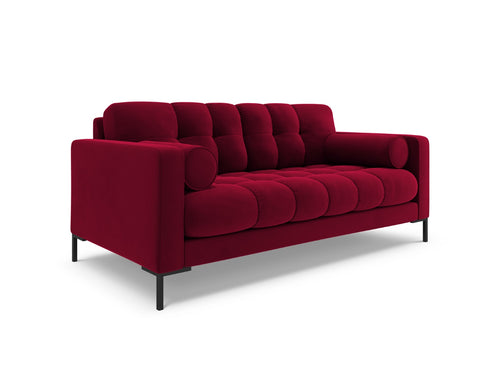 Cosmopolitan Design Bank Bali 2-zits, flueel, rood - 96x152x75cm
