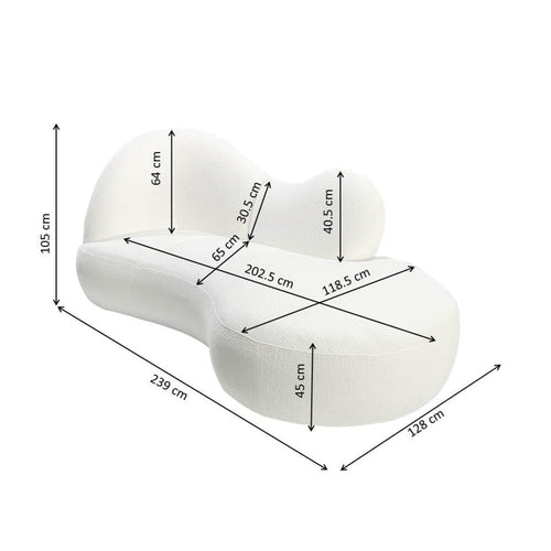 Kare Design Ligstoel Cloud Nest 239cm wit