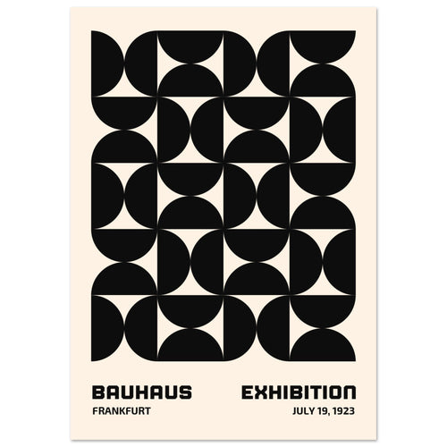 Artfulprints Poster Bauhaus - 19 juli 1923 zwart   - A4 21x29.7 cm - Zwart / Wit