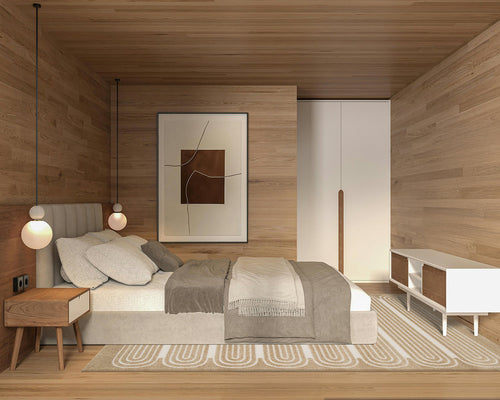 AFK Living vloerkleed Sinea - reliëfeffect - kastanje - 160 x 230 cm