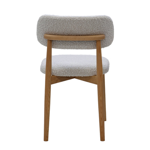 Giga Meubel Eetkamerstoel Lexi - Eikenhout/Polyester - Beige - Set van 2