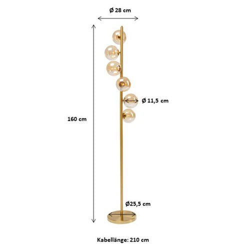 Kare Design Vloerlamp Scala Balls 160cm gold - vtwonen shop