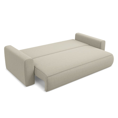 LaMiaSofa 3-zits slaapbank Perugia - velours - parel - 238x105x82