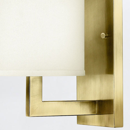 Wandleuchte mit Schirm Classic Messing gebürstet 1x E27