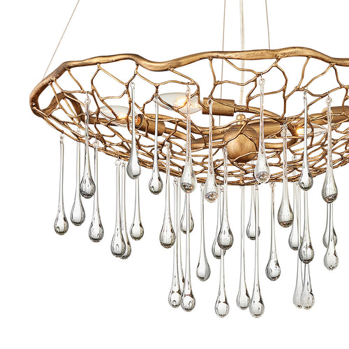 Laguna Lisa McDennon by Hinkley 4-lichts hanglamp gepolijst goud
