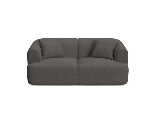 Cosmopolitan Design Modulaire bank Campi 2-zits, structurele stof grijs - 90x180x70cm