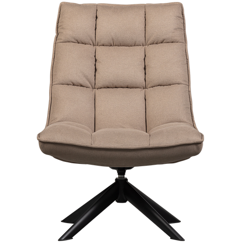 WOOOD draaifauteuil Jouke - Polyester - Zand - 97x70x85