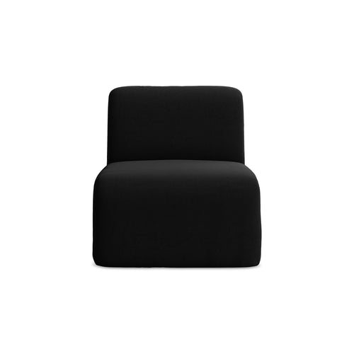 LaMiaSofa Bankmodule midden Cervo - velours - zwart - 70x94x75