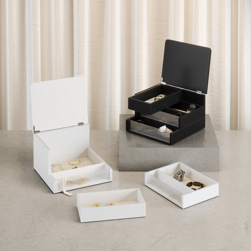 Umbra opbergdoos Malibu - 24 x 24 x 15 cm - wit