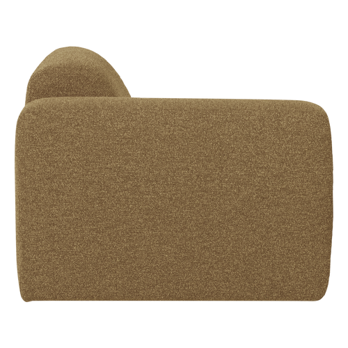 WOOOD 1-zits bank arm links Mojo Base - Bouclé - Geel/Bruin - 74x105x97