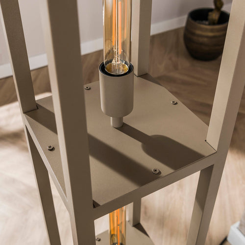 Giga Meubel Vloerlamp Quadra - Beige - 4-Lichts - 25x25x163cm