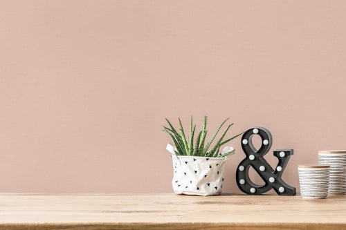 Livingwalls behang effen beige en roze - 53 cm x 10.05 m - AS-390982