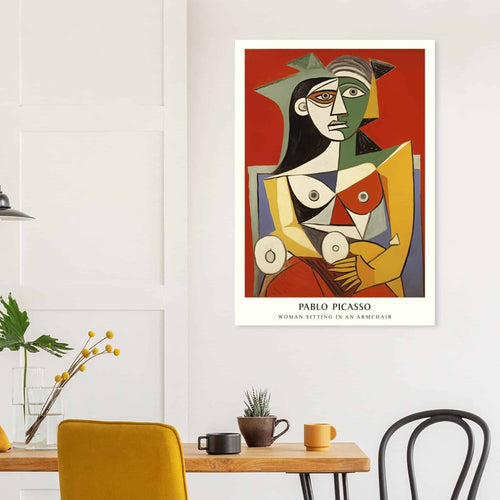 Artfulprints  Pablo Picasso - Woman sitting in an armchair   poster 70x100 cm - vtwonen shop
