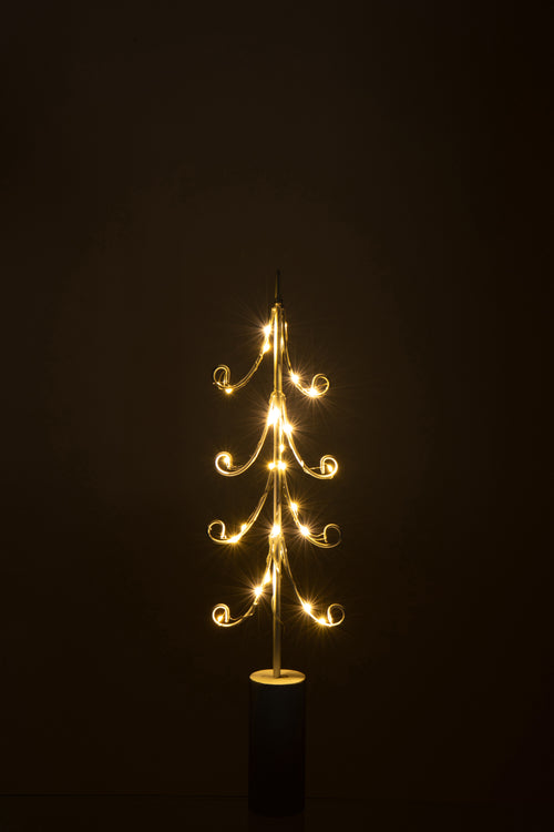 J-Line decoratie Boom - ijzer - wit - medium - LED lichtjes - vtwonen shop