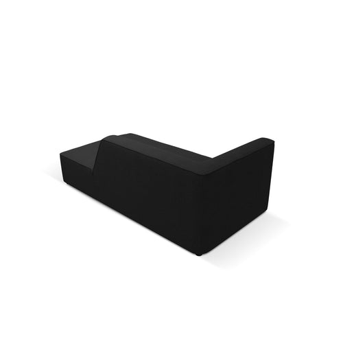 Cosmopolitan Design - Ligstoel rechts Siena structurele stof zwart - 181x93x69cm