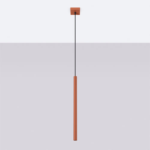 Sollux Lighting Hanglamp PASTELO 1 rood oker - 8x8x114cm