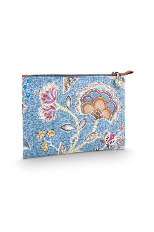 Pip Studio - Charly Make up tasje - Matata - Blauw - 24x1x15.5cm