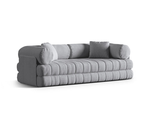 Cosmopolitan Design Converteerbare bank Kemi 3-zits, boucle grijs - 95x206x70cm
