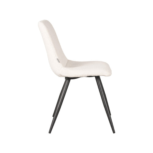 LABEL51 Eetkamerstoel Jep - Ivoor Teddy - Zithoogte 48cm - Set van 2 - vtwonen shop