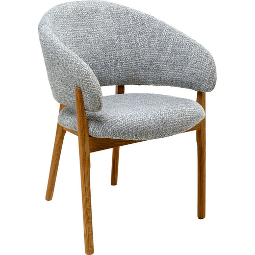 Kare Design Stoel met armleuningen August Melange blauw