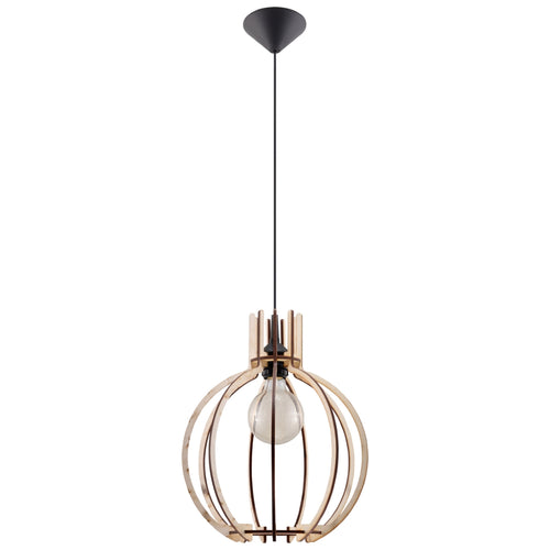 Sollux Lighting Hanglamp ARANCIA natuurlijk hout - 28x17x100cm
