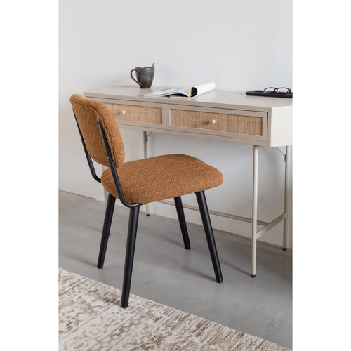 Housecraft Living Jake Eetkamerstoel Bouclé Oker/ Geel - vtwonen shop