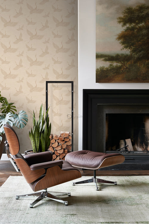 Origin Wallcoverings behang kraanvogels beige - 0,53 x 10,05 m - 347826 - vtwonen shop