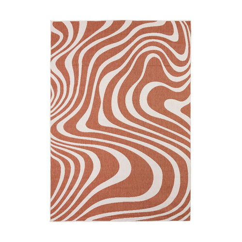 Interieur05 Buitenkleed Swirl Rechthoek - Roest - Dubbelzijdig - 240 x 340 cm - vtwonen shop