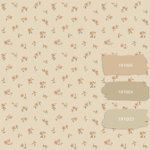 ESTAhome behang vintage bloemetjes beige - 53 cm x 10.05 m - 139834