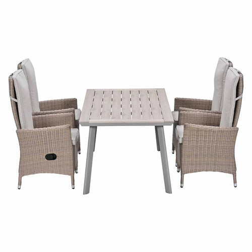 Garden Impressions Tuinset Collin 5-delig - Penedo tuintafel 160x90 taupe