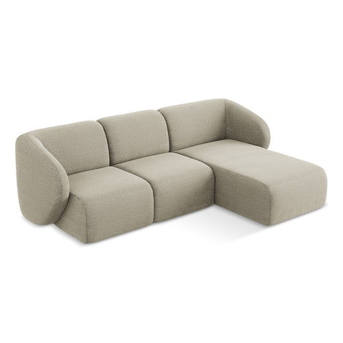 LaMiaSofa hoekbank rechts Cervo - bouclé - taupe - 248x166x99