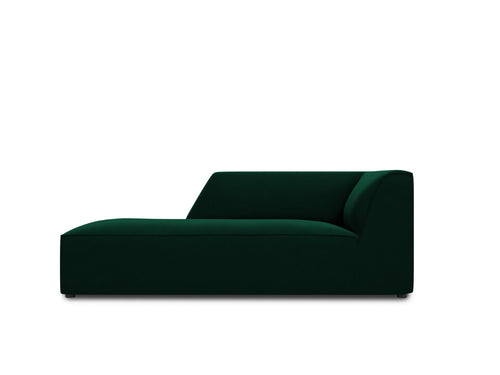Micadoni - Linker meridiaan "Ruby" flueel, flessengroen - 180x93x69cm