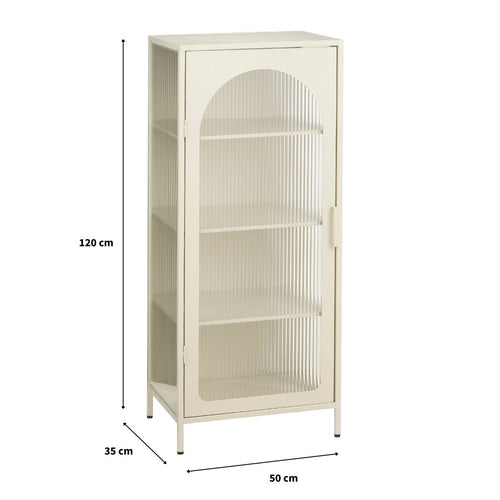 Mica Decorations Cooper Opbergkast met 4 Niveau's - Vitrinekast 50 x 35 x 120 cm - Boekenkast, Buffetkast, Servieskast en Meer - Multifunctioneel
