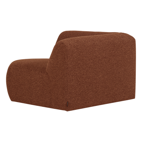 WOOOD hoekelement recht Mojo Base - Bouclé - Roestbruin Melange - 74x105x105