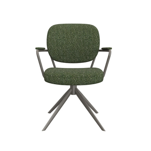 LABEL51 Eetkamerstoel Basel - Groen Bouclé - Draaibaar - vtwonen shop