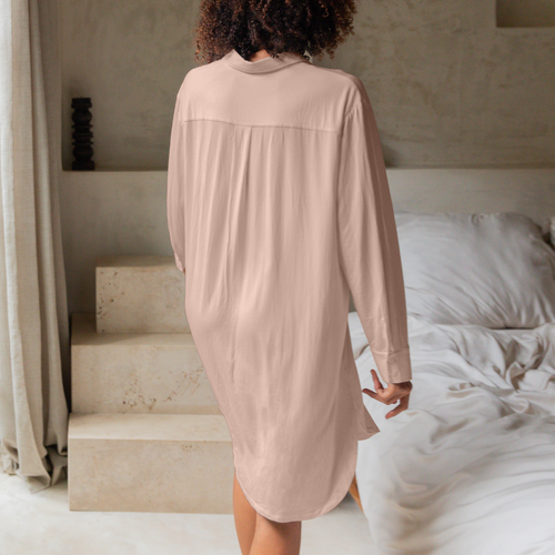 Coco & Cici - Tencel Nachthemd - Dames - Powder Peach - Maat M / L
