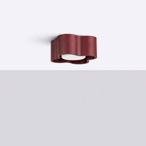 Sollux Lighting Plafondlamp OVIO 1 bordeaux Gx53 - 12x12x6cm