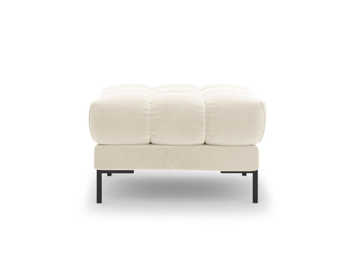 Cosmopolitan Design Poef Bali flueel, lichtbeige - 60x60x41cm