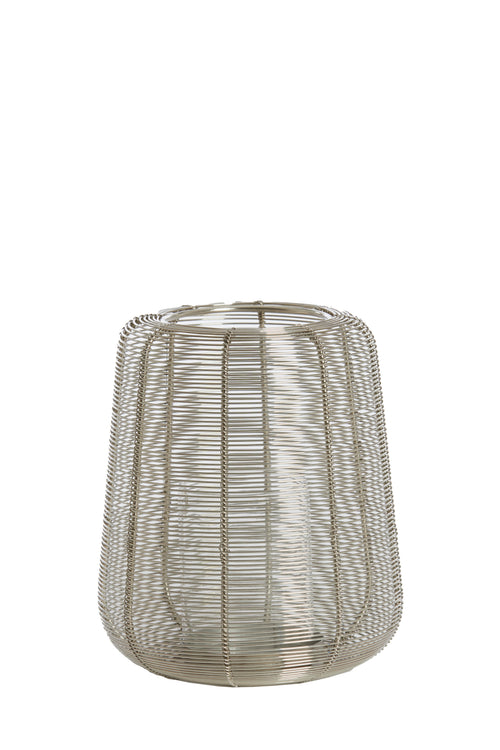 Light & Living windlicht ADETA - Ø18x21cm - zilver