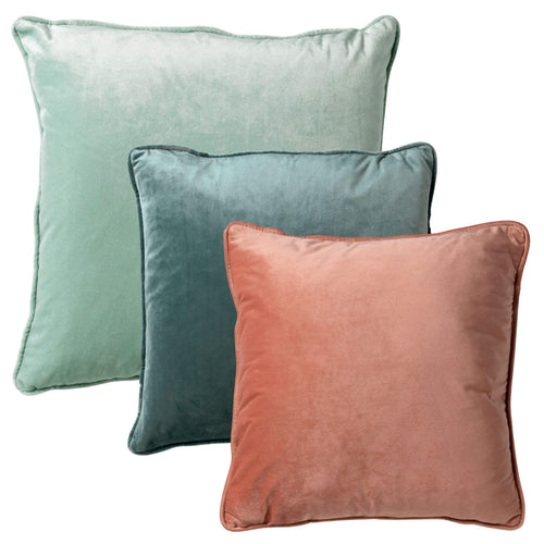 KUSSENSET - 3-delig - Velvet Layers - 60x60 cm, 45x45 cm - inclusief binnenkussens - groen, roze