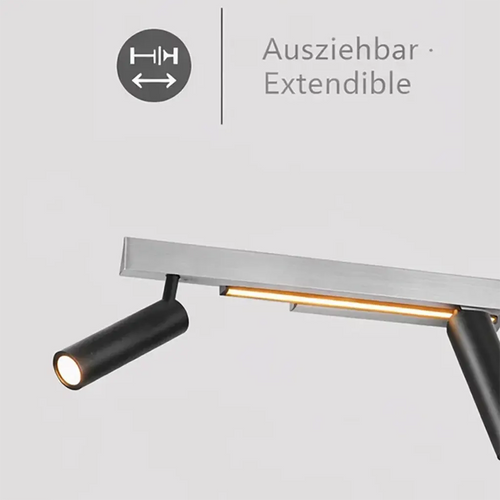 Trio Leuchten plafondlamp Zeno - 4 lichts -  133  x 8.5   cm - aluminium